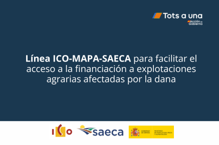 Abierto el plazo para solicitar las ayudas por 53,1 millones de euros de la línea ICO-MAPA-SAECA para explotaciones agrarias afectadas por la dana